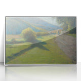 Modern Wall Art: Serene Forest Road Scene with Pastoral Charm