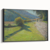 Modern Wall Art: Serene Forest Road Scene with Pastoral Charm