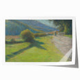 Modern Wall Art: Serene Forest Road Scene with Pastoral Charm