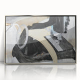 Modern Wall Art: Abstract Hand Sewing Machine with Industrial Flair