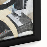 Modern Wall Art: Abstract Hand Sewing Machine with Industrial Flair
