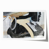 Modern Wall Art: Abstract Hand Sewing Machine with Industrial Flair
