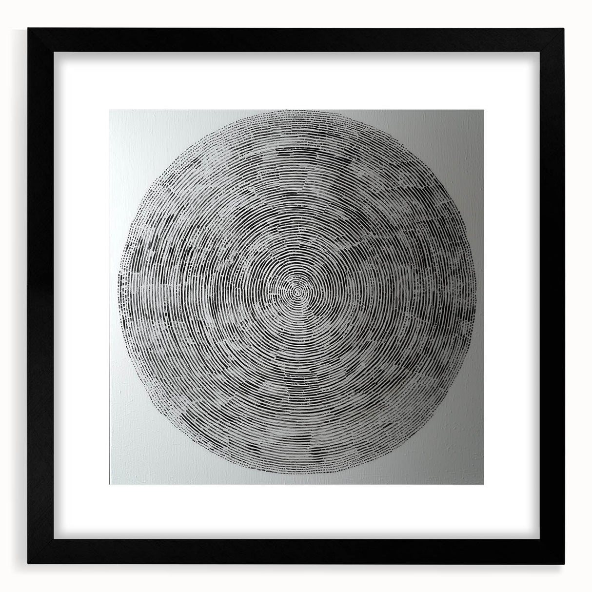 Abstract geometric black frame with a mat, showcasing a modern design ideal for contemporary decor. Perfect for enhancing living spaces or offices.