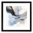 Minimalist Abstract Wall Art – Cloud Bloom in Gray, Blue & White