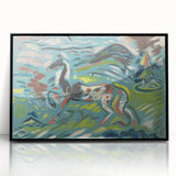 Expressionist Art - Vibrant Abstract Horse in Dynamic Landscape