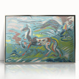 Expressionist Art - Vibrant Abstract Horse in Dynamic Landscape