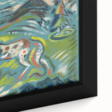 Expressionist Art - Vibrant Abstract Horse in Dynamic Landscape