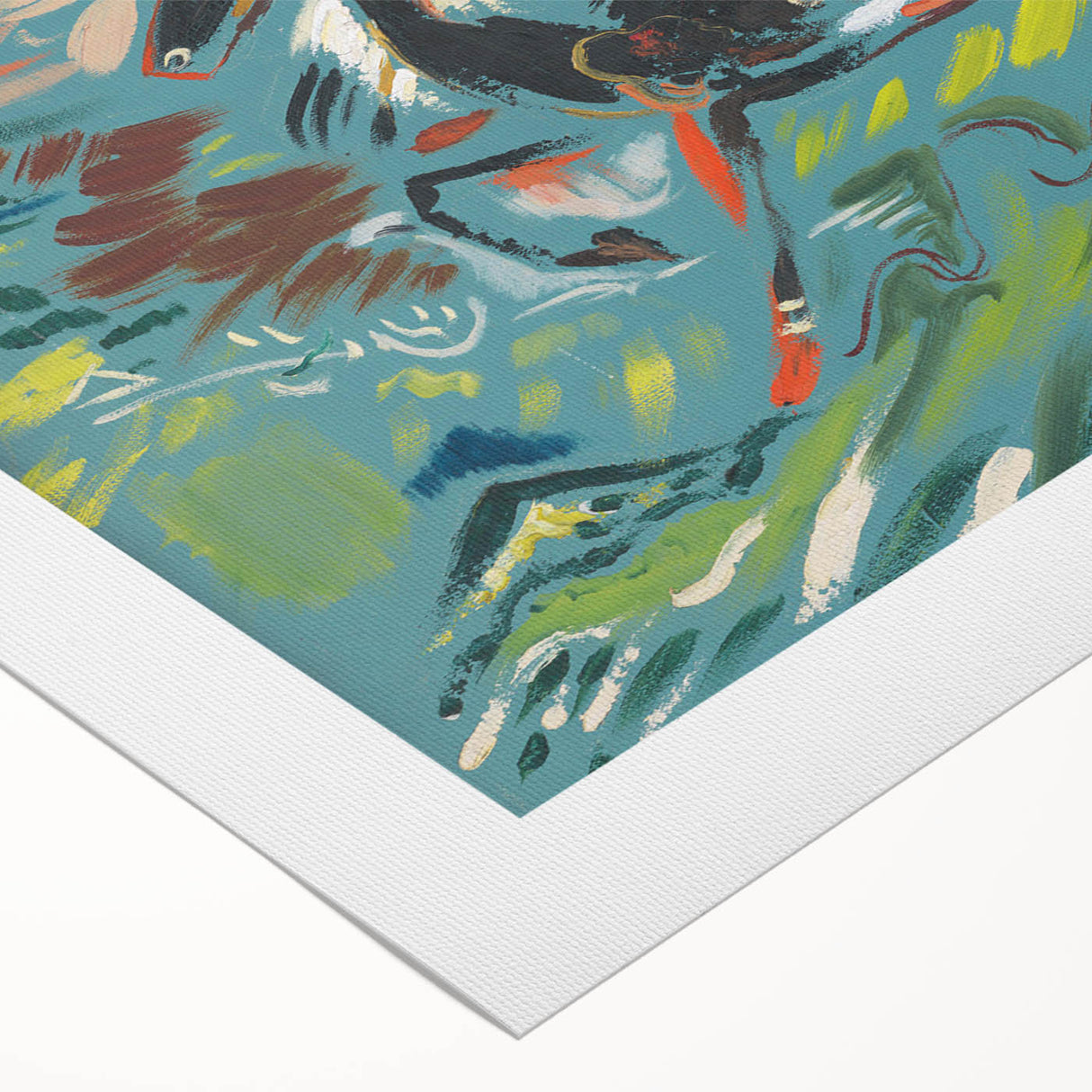 Expressionist Art - Vibrant Abstract Horse in Dynamic Landscape