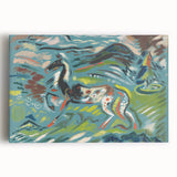 Expressionist Art - Vibrant Abstract Horse in Dynamic Landscape