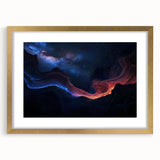 Elegant gold-framed landscape artwork depicting breathtaking canyons, complete with a mat for added depth, perfect for enhancing home décor or office spaces.