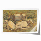 Pastoral Cows Modern Wall Art - Tranquil Contemporary Decor for Living Rooms