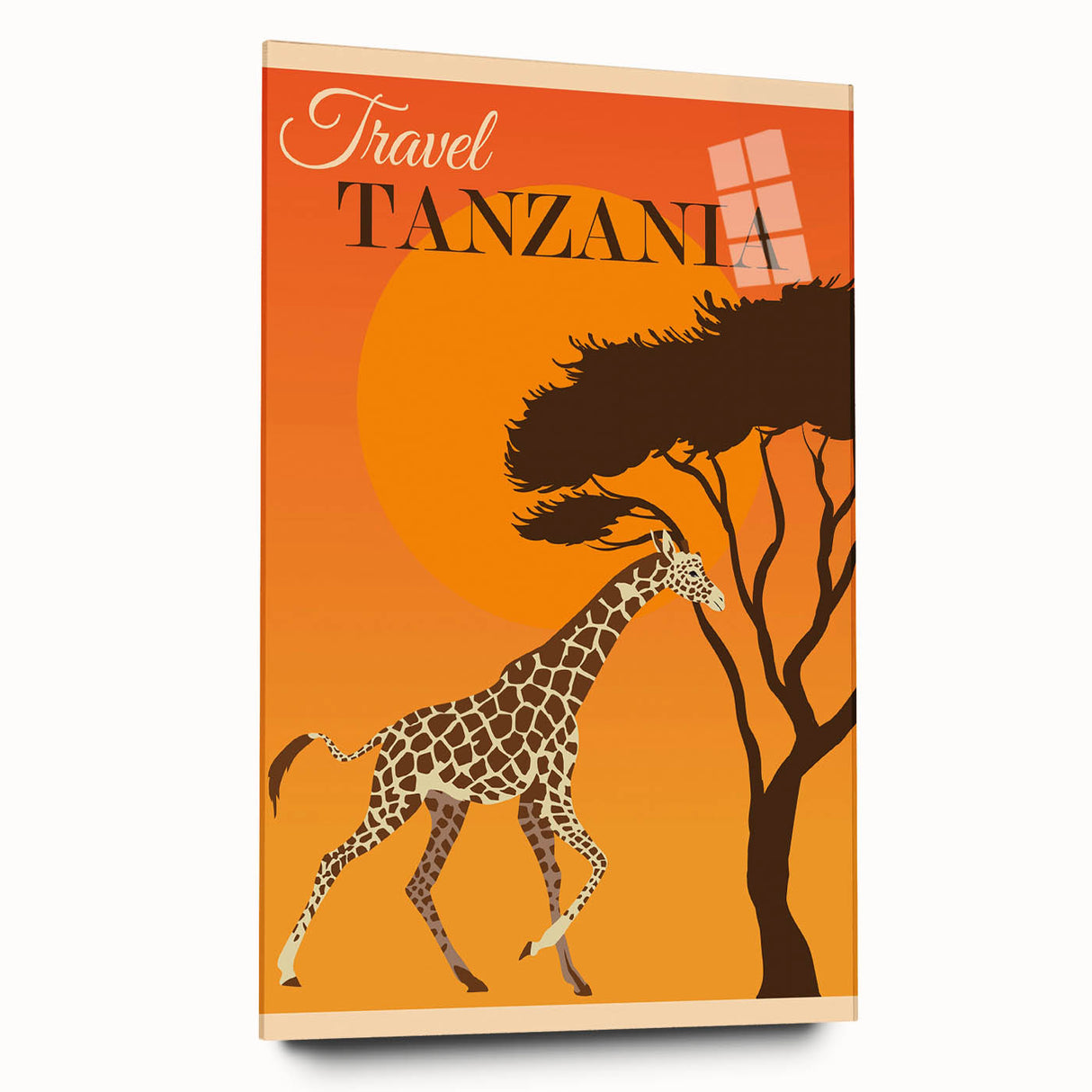 Retro Tanzania Travel Poster - Vintage Safari Wall Art