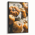 Black and white vintage poster art of a fall landscape on framed canvas, ideal for bedroom wall decor.