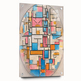 Piet Mondrian’s Oval Composition - Modern Abstract Wall Art Print