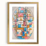 Piet Mondrian’s Oval Composition - Modern Abstract Wall Art Print