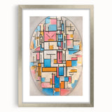 Piet Mondrian’s Oval Composition - Modern Abstract Wall Art Print
