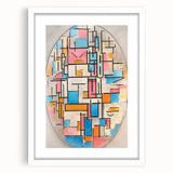 Piet Mondrian’s Oval Composition - Modern Abstract Wall Art Print