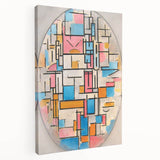 Piet Mondrian’s Oval Composition - Modern Abstract Wall Art Print