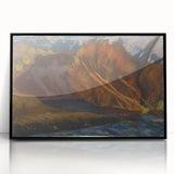 Modern Wall Art: Autumn River Valley with Vibrant Seasonal Colors