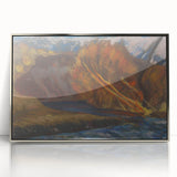 Modern Wall Art: Autumn River Valley with Vibrant Seasonal Colors