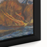 Modern Wall Art: Autumn River Valley with Vibrant Seasonal Colors