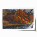 Modern Wall Art: Autumn River Valley with Vibrant Seasonal Colors