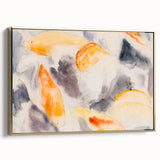 Modern Wall Art: Abstract Fish Watercolor with Soft Pastel Tones