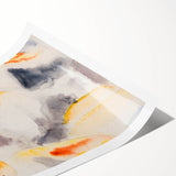 Modern Wall Art: Abstract Fish Watercolor with Soft Pastel Tones