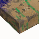 Modern Wall Art: Portrait with Vibrant Floral Surroundings in Soft Hues