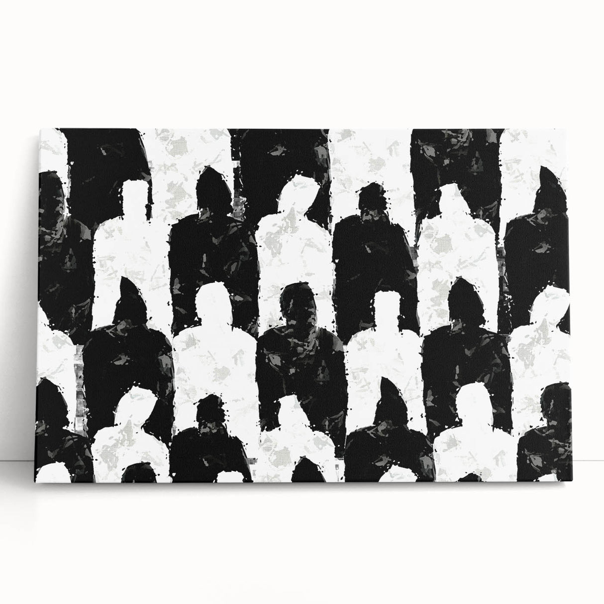 Customizable Bedroom Wall Art – Abstract Black & White Silhouettes