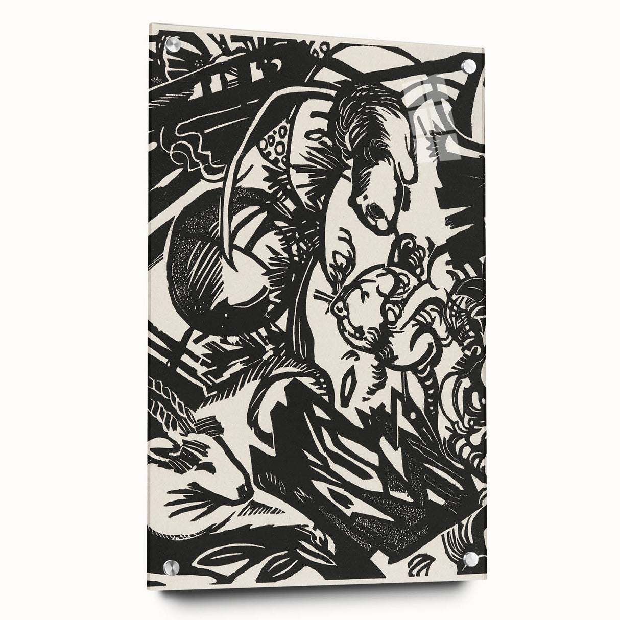 Expressionist Animal Print – Modern Monochrome Abstract Wall Art