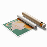 Extra large, rolled print featuring an array of vibrant fruits, ideal for classy bathroom or large living room wall art.