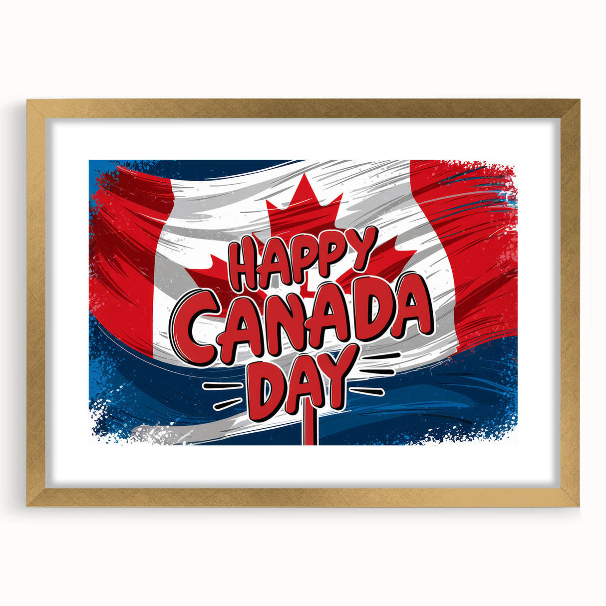 Canadian Heritage Wall Art - Patriotic Canadian Flag & Maple Leaf Wall Art