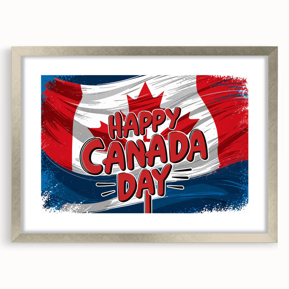 Canadian Heritage Wall Art - Patriotic Canadian Flag & Maple Leaf Wall Art