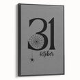 October 31st Halloween Wall Art - Spooky Minimalist Halloween Decor