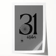 October 31st Halloween Wall Art - Spooky Minimalist Halloween Decor