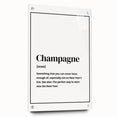 Champagne Definition Print - New Year's Eve Wall Art Decor