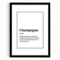 Champagne Definition Print - New Year's Eve Wall Art Decor