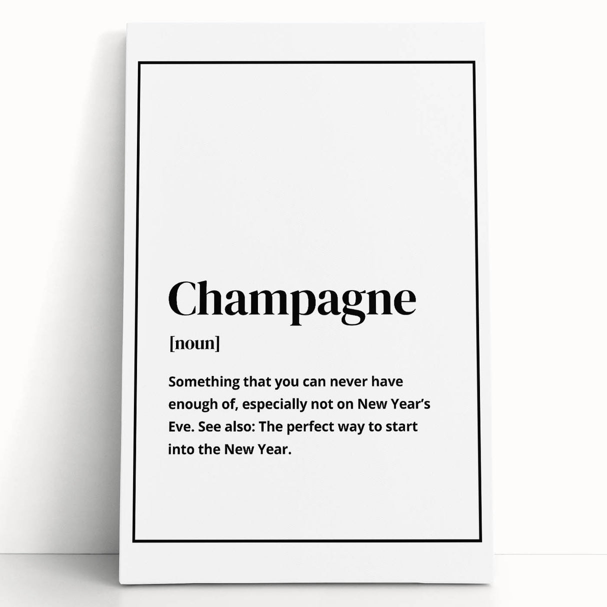 Champagne Definition Print - New Year's Eve Wall Art Decor