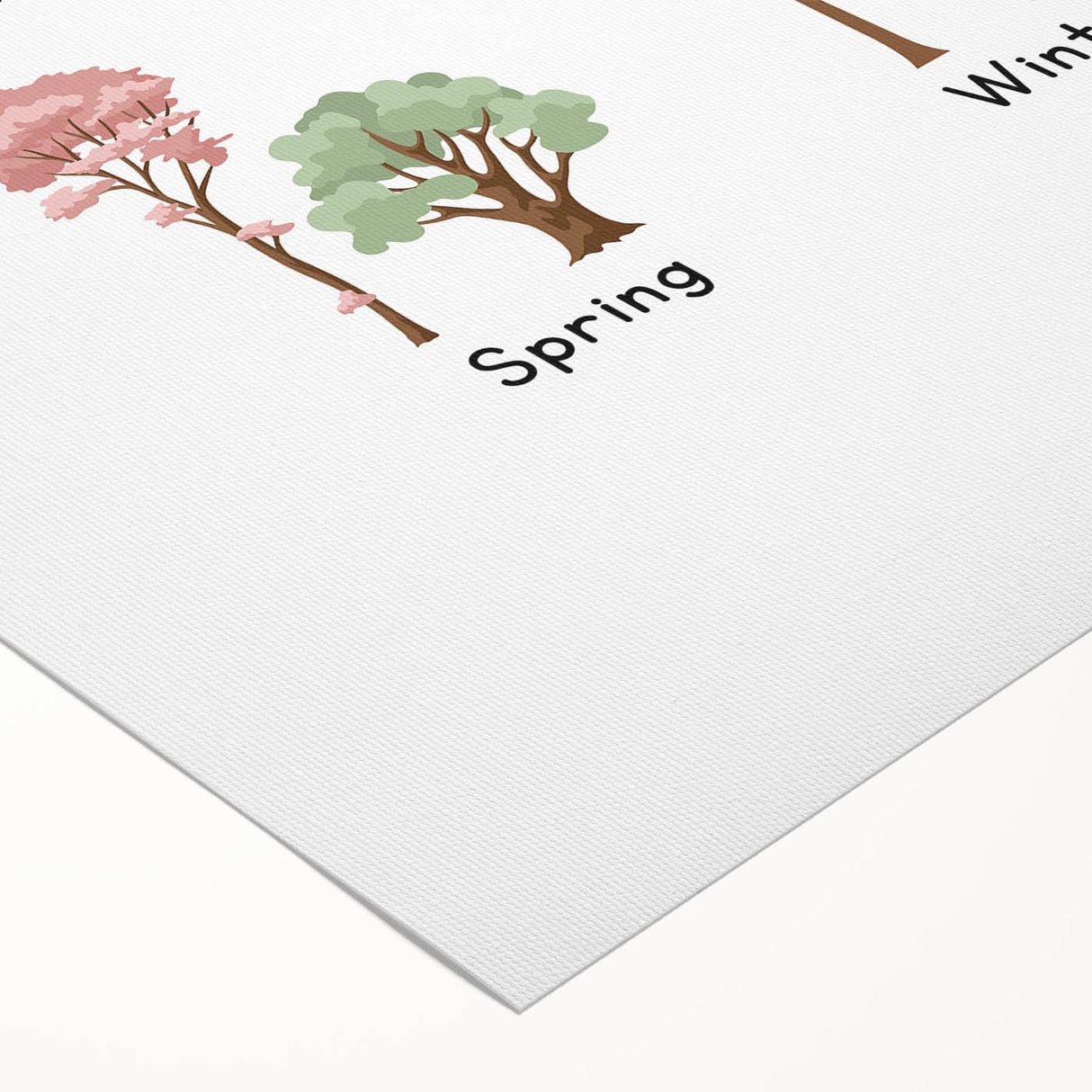 Seasons of the Year Typography Art Print – Summer, Fall, Spring, Winter Wall Art
