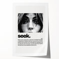 Monochrome Motivational Typography Art Print - "Seek" Canvas