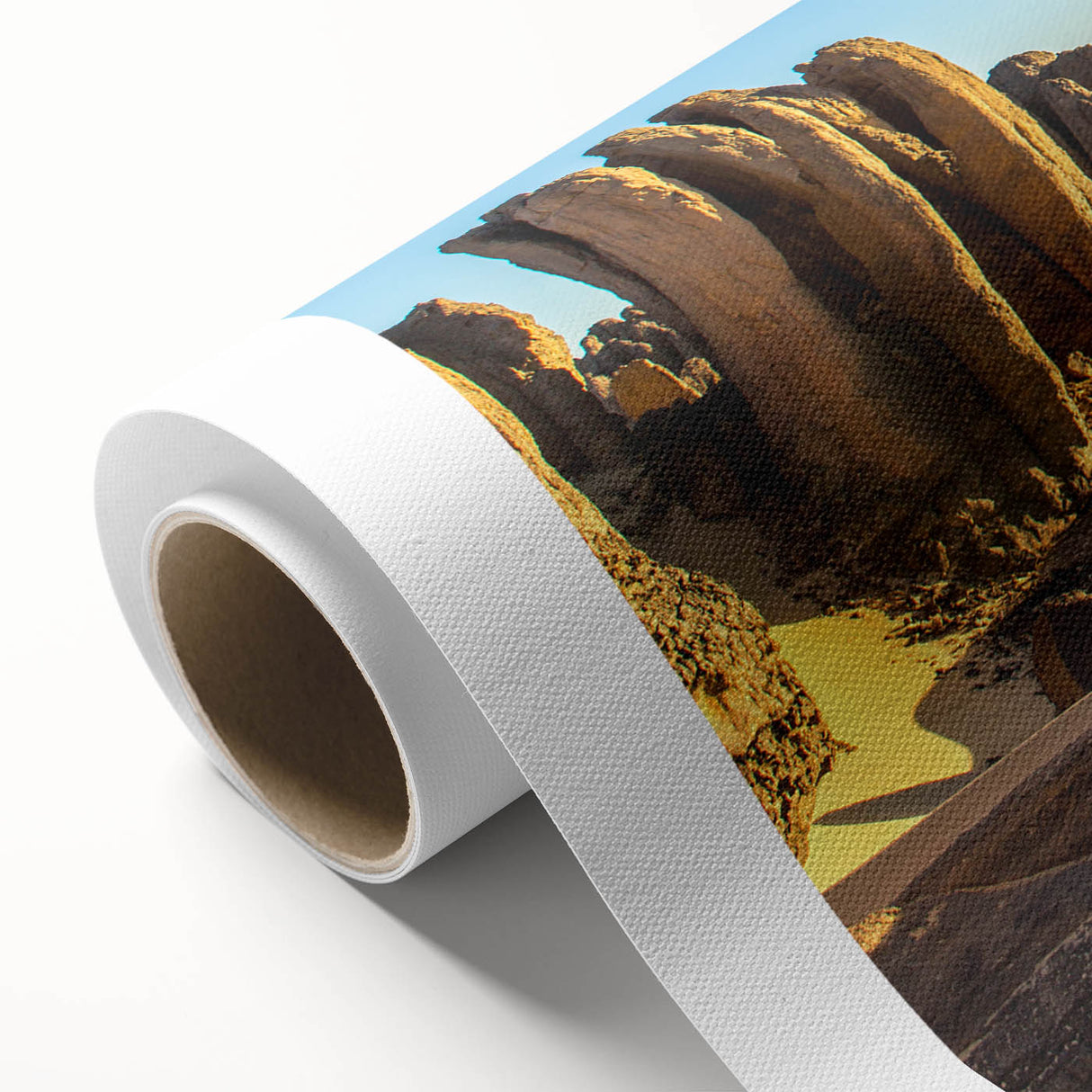 Art Deco poster of Algerian scenery in pastel shades on rolled canvas, ideal for nursery wall art.
