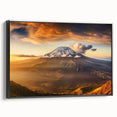 Black and white framed canvas of a Kenyan landscape, ideal for bedroom wall art.