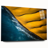 Acrylic print of a large abstract Namibian landscape in earthy tones, ideal for bedroom or dining room art.