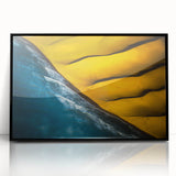 Large abstract wall art depicting the Namibian landscape in muted earth tones on a framed acrylic.