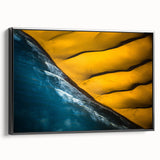 Framed canvas of a black and white landscape painting depicting the Namibian desert, ideal for bedroom wall decor.