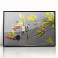 Large abstract wall art depicting a Seychelles scenery in black and white on acrylic, framed.
