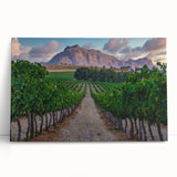 Black and white stretched canvas of an African savannah landscape, ideal for kitchen wall art or bedroom.