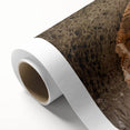 Art Deco poster featuring a Tunisian landscape in muted earth tones on rolled canvas, ideal for nursery wall art.