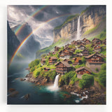 Large black and white stretched canvas featuring an African savannah scene, ideal for kitchen wall art.